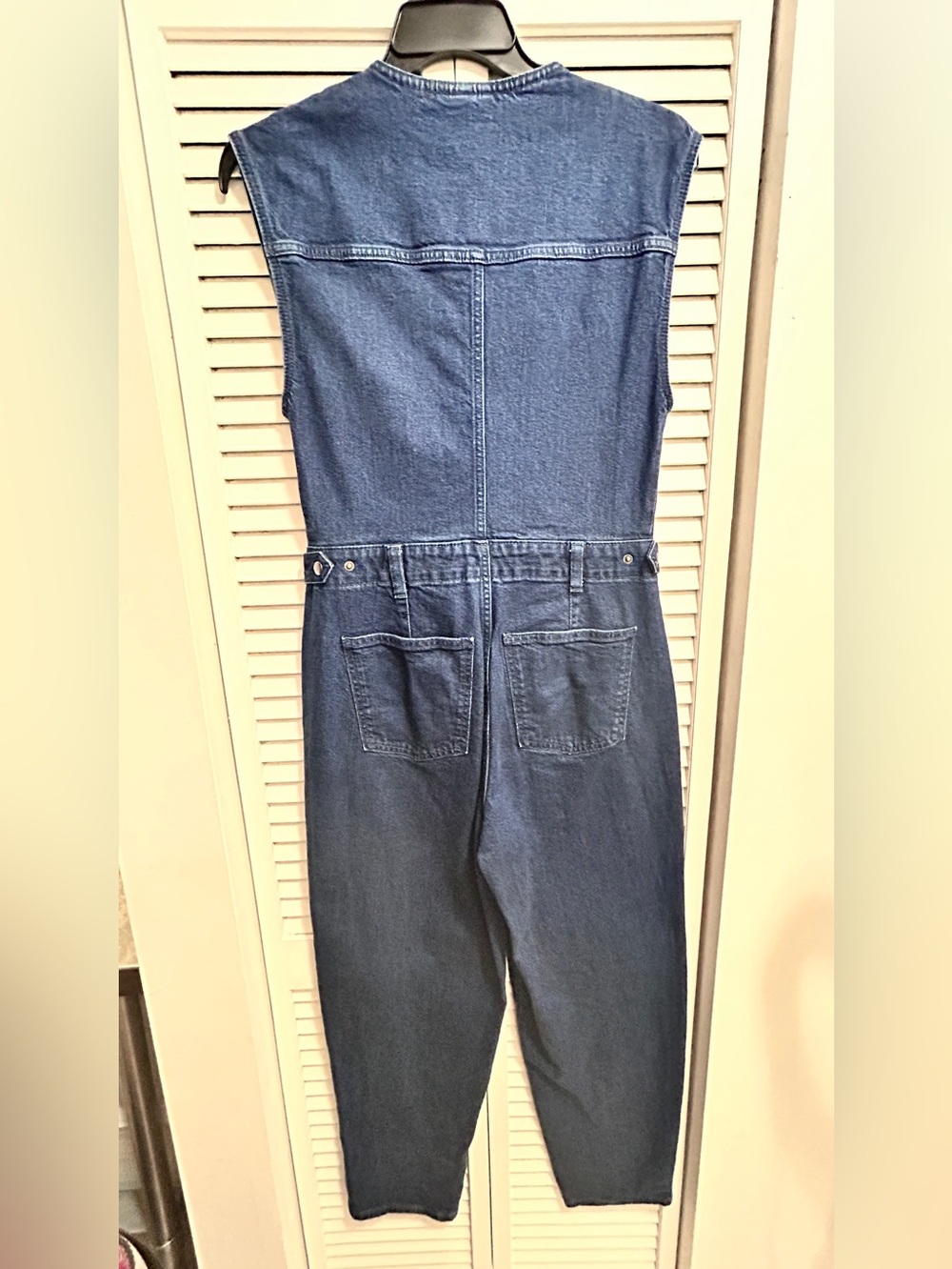 Universal Thread Denim Jumpsuit Size 6 Zip Front Utility Romper - Picture 4 of 9